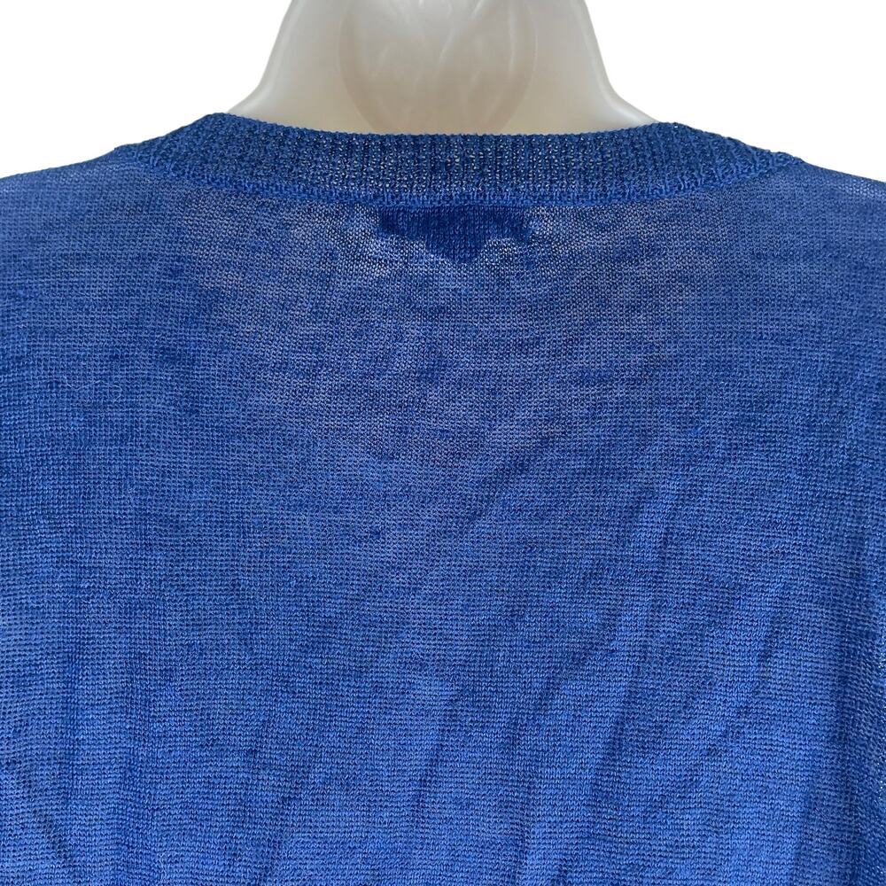 J. Crew Batwinged Crew Neck Sweater 3/4 Sleeve Blue Size XS - Picture 8 of 10